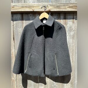 Armani Exchange black wool cape